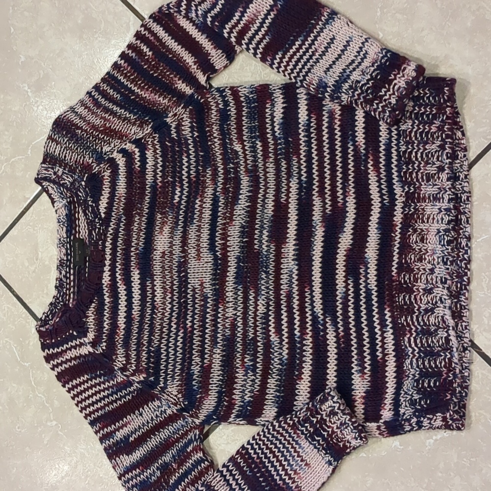 True Religion Crew Neck Purple Pullover Knit Sweater Size Small